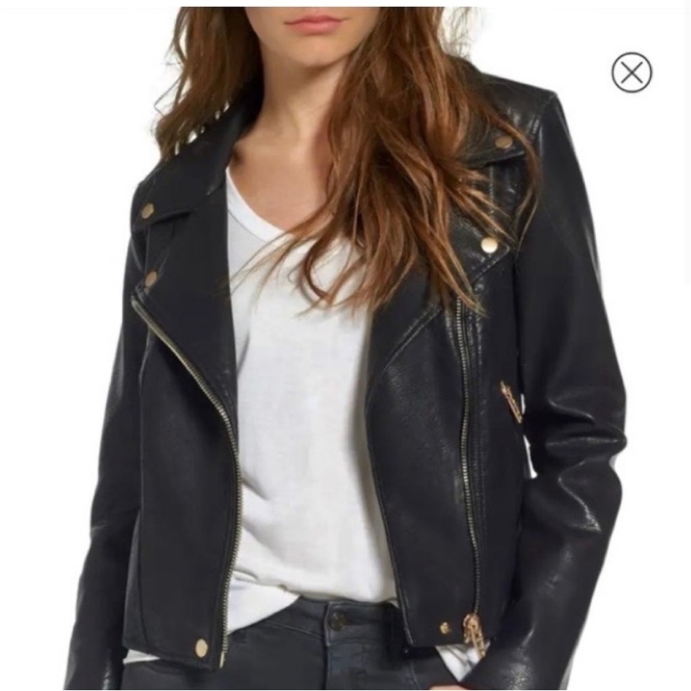 Blank NYC Faux Leather / Vegan Leather Jacket, S - very good used condition